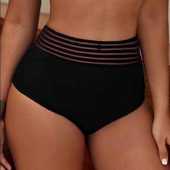 High Rise Mesh Bikini Bottoms - Picture 2 of 4